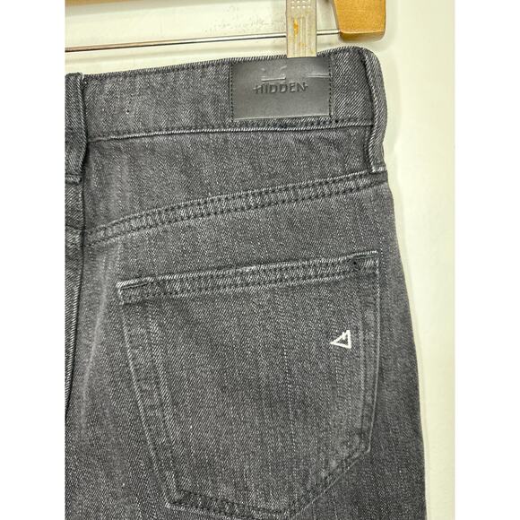 Hidden Jeans Tracey Straight Fit Black Two Tone Raw Hem Size 26 HD1312ST Denim - Picture 5 of 8